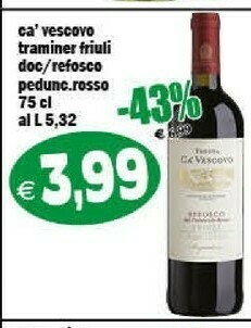 Il Castoro Supermercati Vino rosso offerta