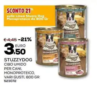 Bricofer Stuzzy Dog Cibo Umido per cani, monoproteico 800 gr offerta