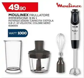 Moulinex Frullatore Immersione 3 in 1 0,8 lt