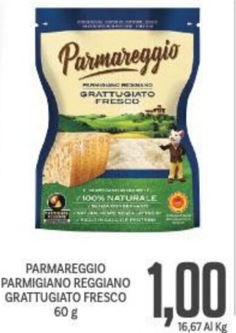 Supermercati Piccolo Parmareggio Parmigiano reggiano grattugiato fresco 60 g offerta