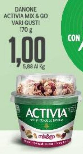Supermercati Piccolo Danone Activia mix & go vari gusti 170 g offerta