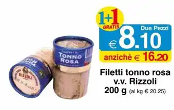 Sì con te Rizzoli Filetti Tonno Rosa V.V. 200 g offerta
