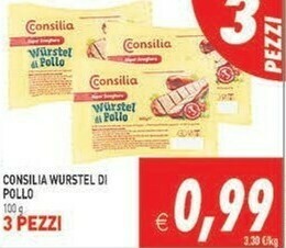 Pim Supermercati Consilia Wurstel di pollo offerta
