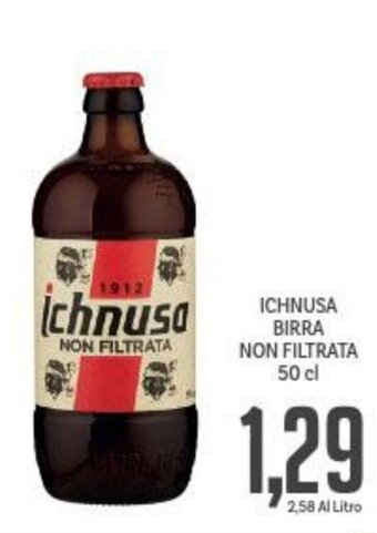 Supermercati Piccolo Ichnusa Birra Non Filtrata 50 cl offerta