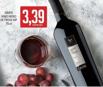 Supermercati Piccolo Grifo Vino Nero di Troia Igp 75 cl offerta