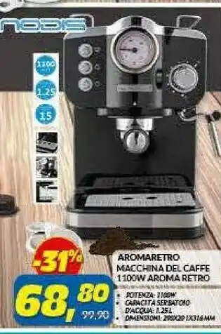 Risparmio Casa Brita Aromaretro Macchina Del Caffè 1100w Aroma Retro offerta