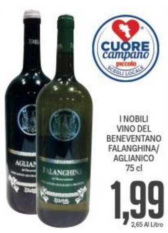 Supermercati Piccolo I Nobili Vino del Beneventano Falanghina/Aglianico 75 cl offerta