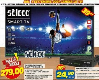 Risparmio Casa TV39020HDA9SMART Smart Tv Android 9 D offerta