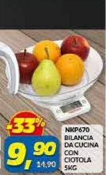 Risparmio Casa NKP670 Bilancia Da Cucina Con Ciotola 5kg offerta