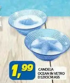Candela Ocean In Vetro D12X5CM