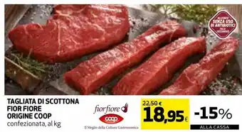 Coop Fior Fiore Coop Tagliata di Scottona Confezionata offerta