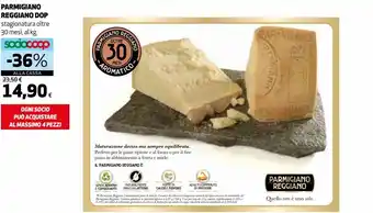 Coop Parmigiano Reggiano DOP Stagionatura Olte 30 Mesi offerta