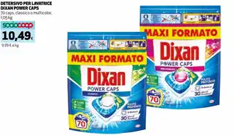 Coop Dixan Power Caps Detersivo Per Lavatrice 70 Caps, Classico o Multicolor, 1.05 kg offerta
