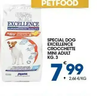 Sigma Monge Special Dog Excellence Crocchette Mini Adult 3 Kg offerta