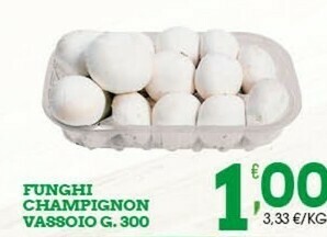 Sigma Funghi Champignon Vassoio 300 G offerta