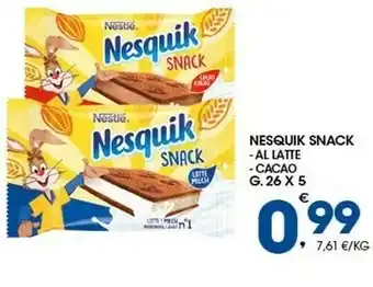 Sigma Nestlè Nesquik Snack Cacao 130 G(ml) offerta