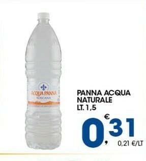 Sigma Acqua panna Acqua Minerale Naturale 1500 G(ml) offerta