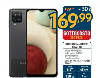 Sinergy Samsung Galaxy A12 Infinity-V/Display HD+/Selfie Camera Da 8MPX offerta