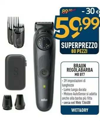 Sinergy Braun Regolabarba MB BT7 offerta