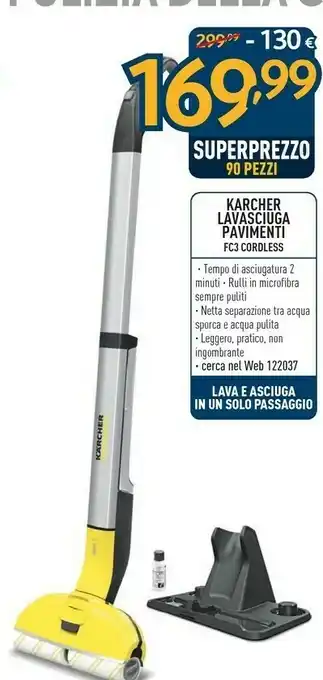 Karcher Lavasciuga Pavimenti FC3 Cordless