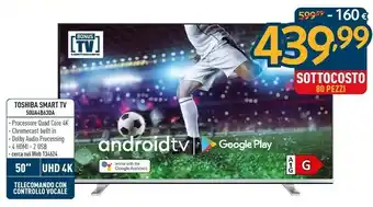 Toshiba 50UA4B63DG TV 127 Cm (50") 4K Ultra HD Smart TV Wi-Fi Nero, Argento