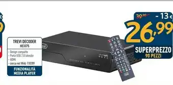 Sinergy Trevi HE 3375 TS Set-top Box TV Terrestre Full HD Nero offerta