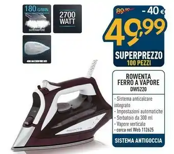 Sinergy Rowenta Ferro A Vapore DW5220 offerta