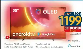 Sinergy Philips Android TV OLED UHD 4K Ultra Sottile 55OLED803/12 offerta