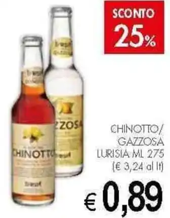 PrestoFresco Lurisia Chinotto/Gazzosa 275 ml offerta