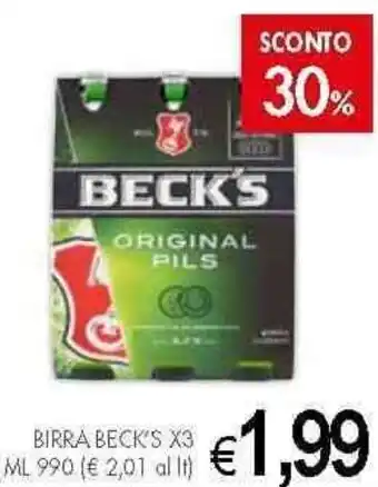 PrestoFresco Beck's Birra x3 990 ml offerta