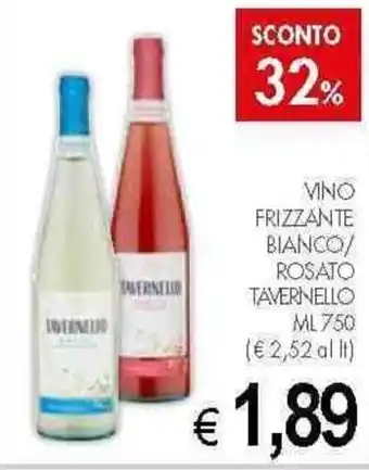 PrestoFresco Tavernello Vino Frizzante Bianco/Rosato 750 ml offerta