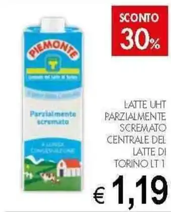 PrestoFresco Latte UHT Parzialmente scremato centrale del latte di torino 1 lt offerta