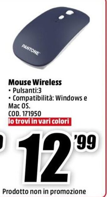 MediaWorld Pantone Mouse Wireless offerta