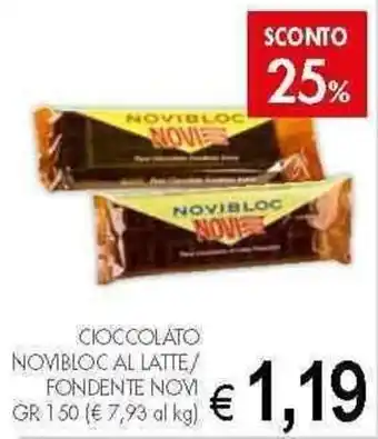 Novi Cioccolato Novibloc al latte/Fondente 150 gr
