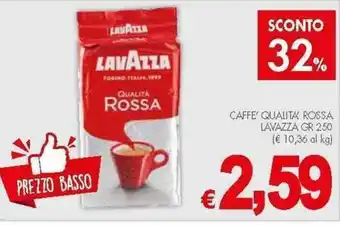 PrestoFresco Lavazza Caffè Qualità Rossa 250 gr offerta