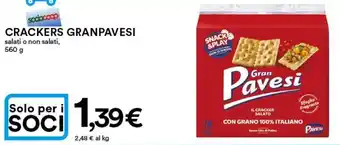 Ipercoop Pavesi Gran Pavesi Crackers Salati o Non Salati, 560 g offerta