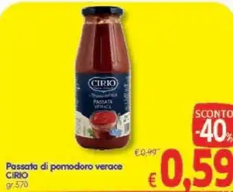 A&O Cirio Passata Di Pomodoro Verace offerta