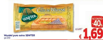 A&O Senfter - La Casa Del Wurstel Classico Di Puro Suino 250 G(ml) offerta