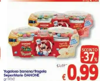 A&O Danone Danone - Yogoloso Super Mario Banana E Confettini 220 G(ml) offerta