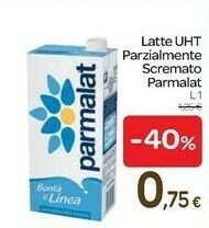 Carrefour Parmalat Latte Fresco Parzialmente Scremato offerta
