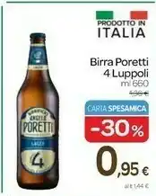Carrefour Birra Poretti 4 Luppoli offerta