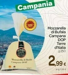 Carrefour Terre d'Italia Mozzarella Di Bufala Campana offerta