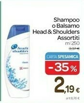 Carrefour Head & Shoulders Shampoo O Balsamo offerta