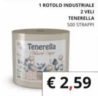Tenerella 1 Rotolo Industriale 2 veli 500 strappi