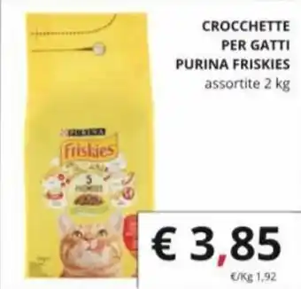 Supermercati Visotto Purina Friskies Crocchette per gatti 2 kg offerta