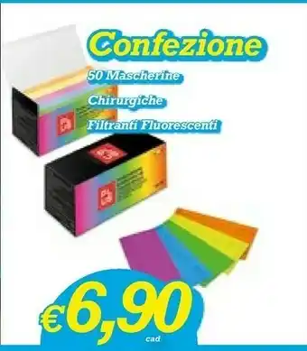 Famila Confezione 50 Mascherine Chirurgiche Filtranti Fluorescenti offerta