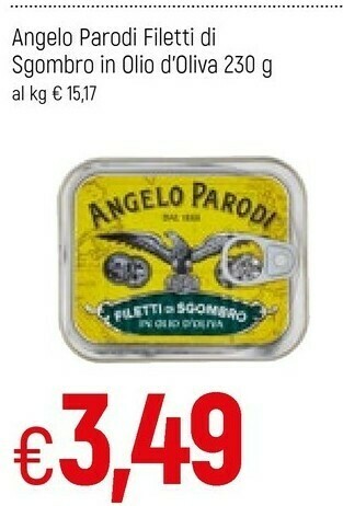 Famila Angelo parodi Filetti Di Sgombro In Olio Di Oliva 230 G(ml) offerta