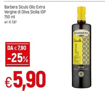Famila Barbera Olio Extra Vergine Di Oliva Estratto A Freddo 750 G(ml) offerta