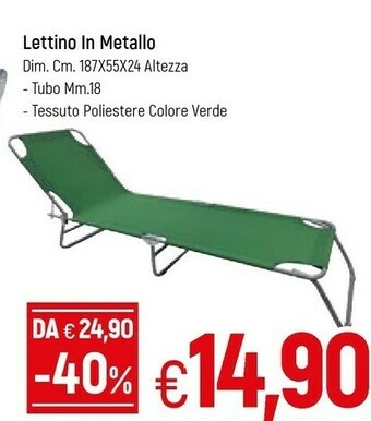 Famila Lettino In Metallo offerta