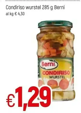 Famila Berni Condiriso Wurstel offerta